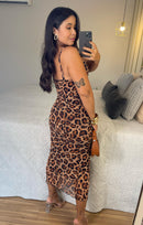 Vestido Onça - MaxMidi Tule com Elastano