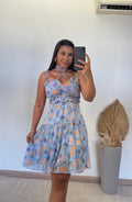 Vestido Ingrid - Amarração no Pescoço e Estampa Floral