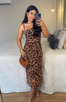 Vestido Onça - MaxMidi Tule com Elastano