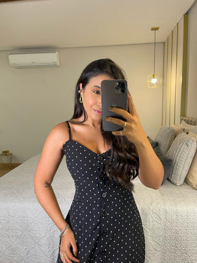 Vestido Lúcia – Tecido Crepinho Midi