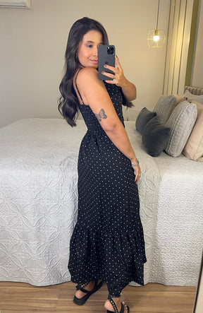 Vestido Lúcia – Tecido Crepinho Midi