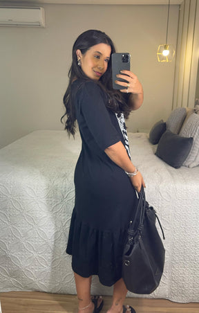 Vestido Hully – Vestido Malha Midi Versátil