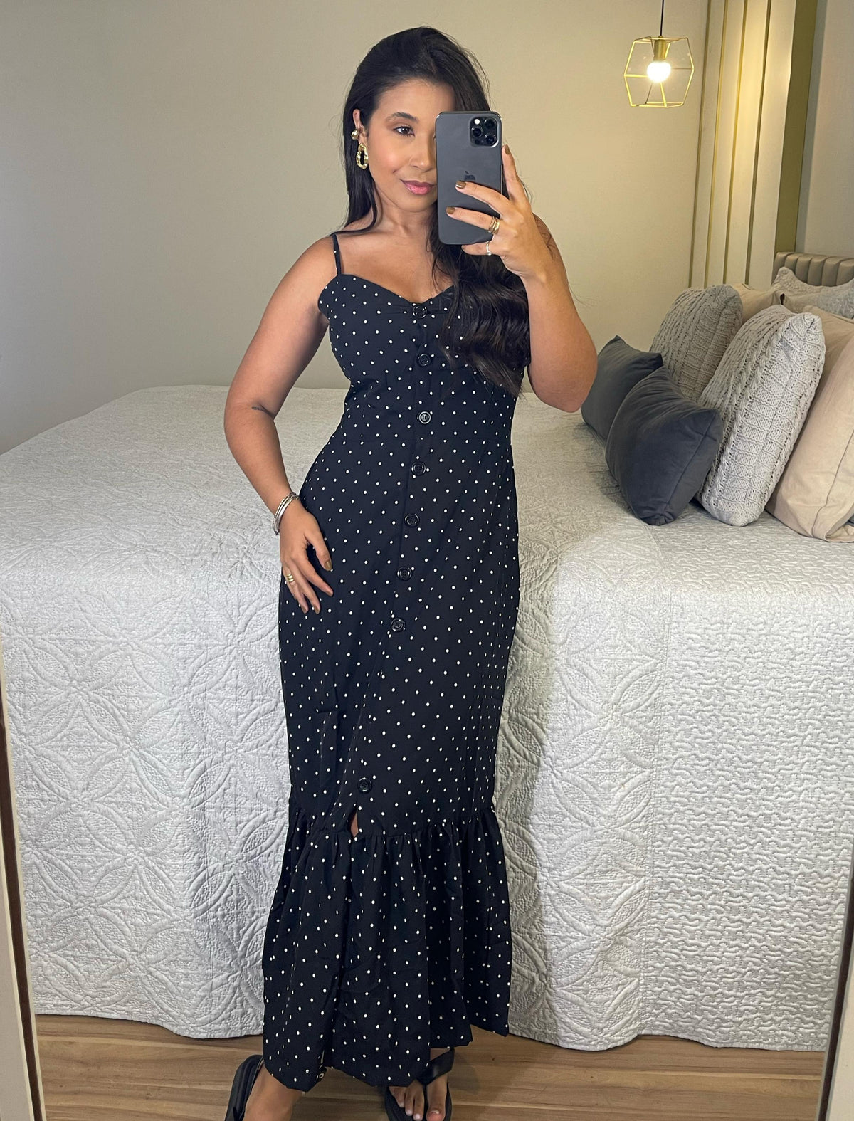 Vestido Lúcia – Tecido Crepinho Midi
