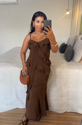 Vestido Betina - Longo com Bababados