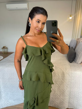 Vestido Betina - Longo com Bababados