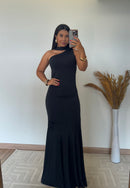 Vestido Adrielle - Ombro Só  Gola Chocker