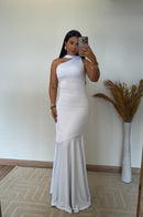 Vestido Adrielle - Ombro Só  Gola Chocker