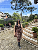 Vestido Onça - MaxMidi Tule com Elastano