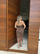 Vestido Onça - MaxMidi Tule com Elastano