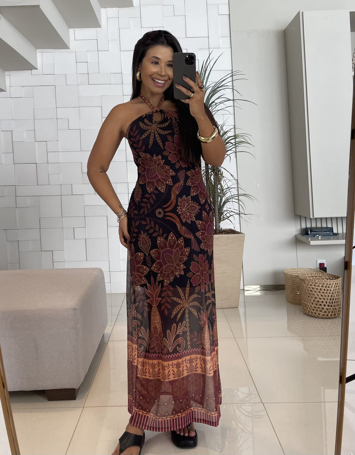 Vestido Ana – Caimento Perfeito em Comprimento Longo
