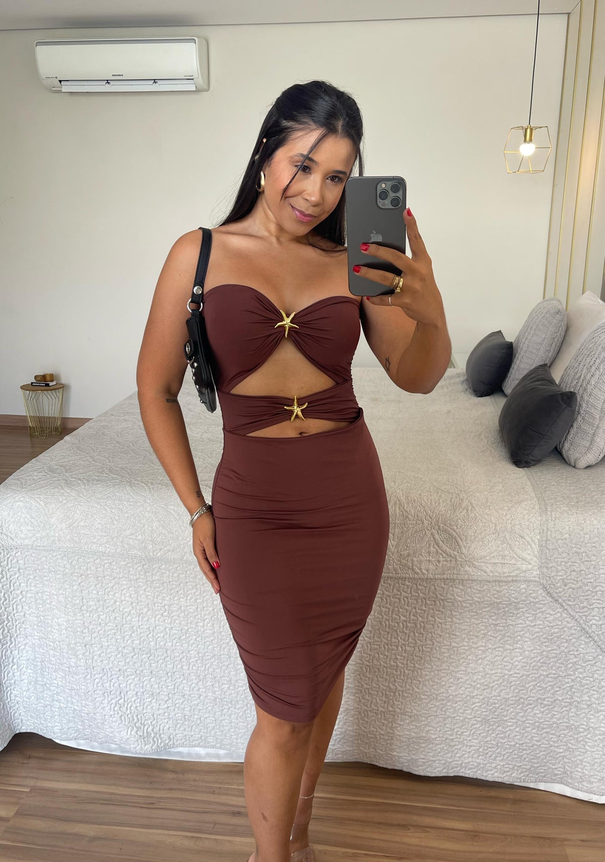 Vestido Estrela- Suplex com Abertura Frontal