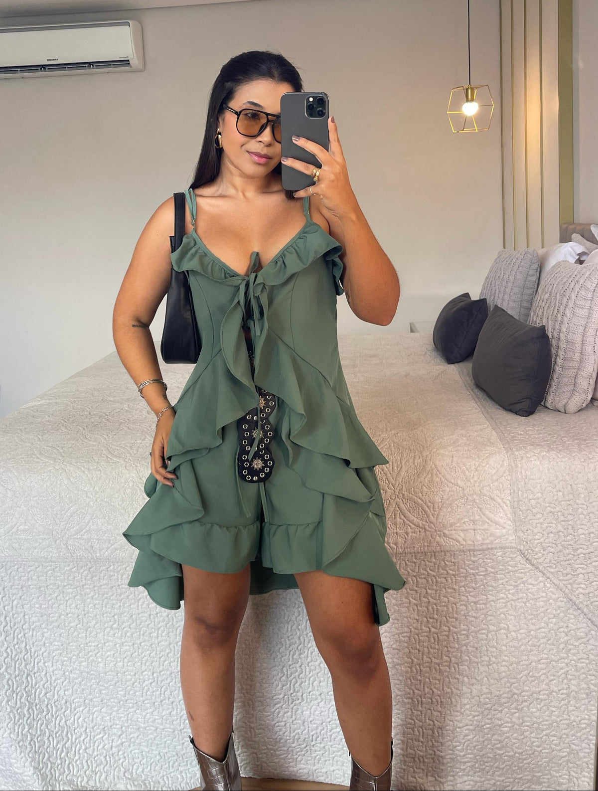Conjunto Boho - Crepinho com Amarração e Regulagem