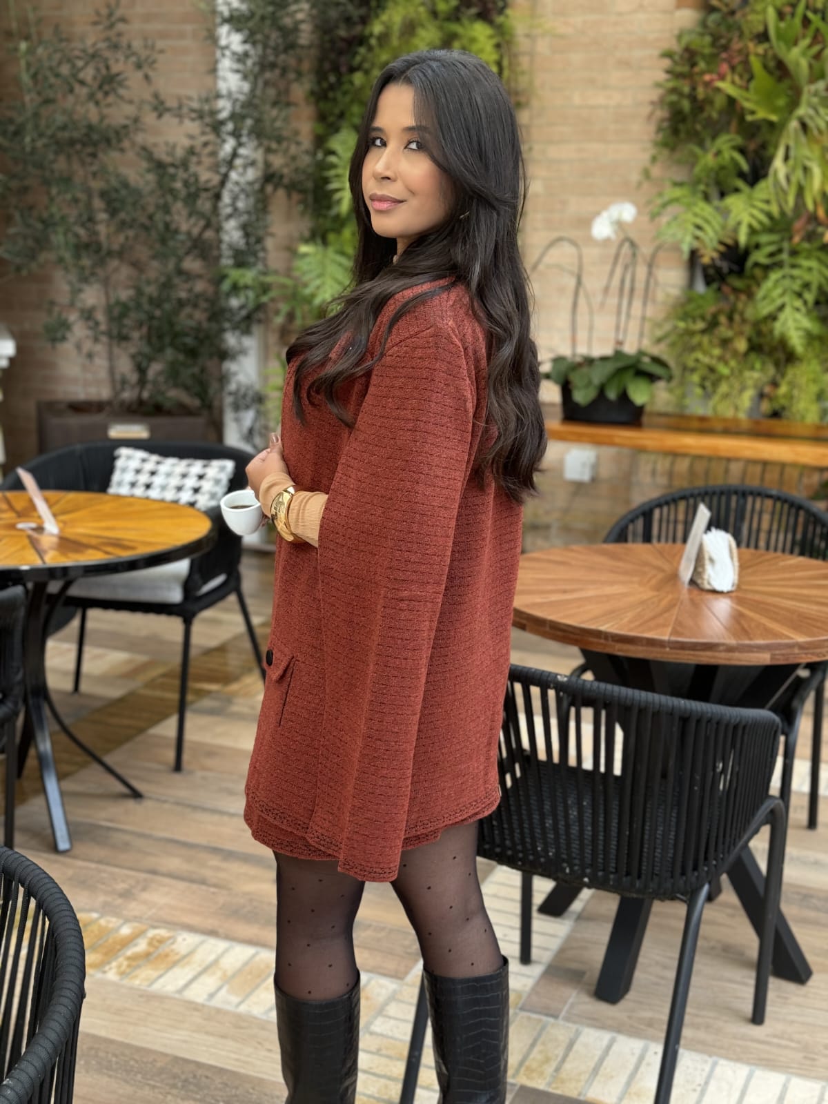 Conjunto Jade Tricot Terracota