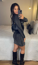 Vestido Jully-Poliamida Aplicações de Strass