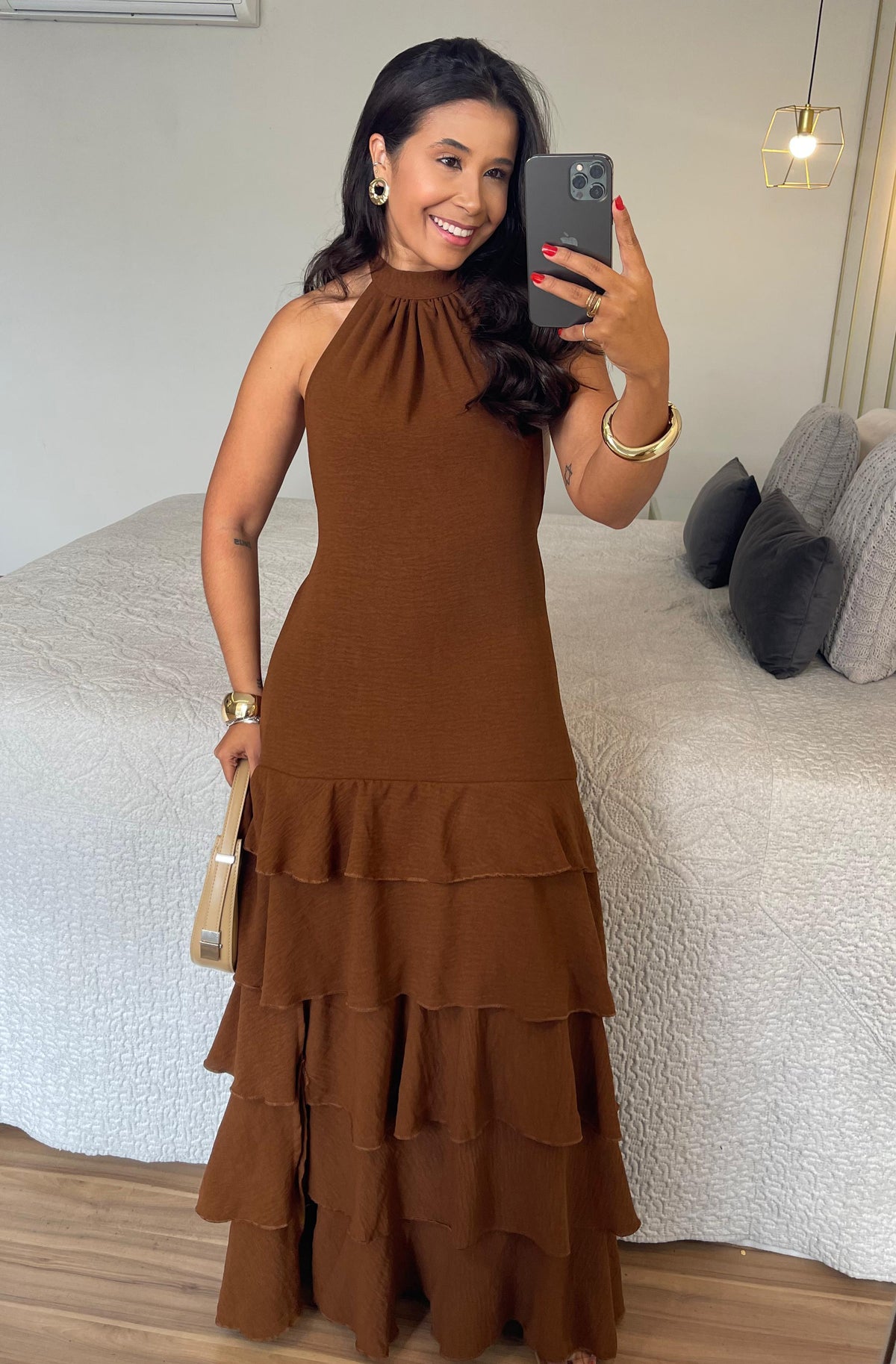 Vestido Bella - Duna com Babados