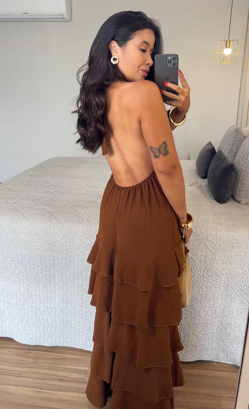 Vestido Bella - Duna com Babados