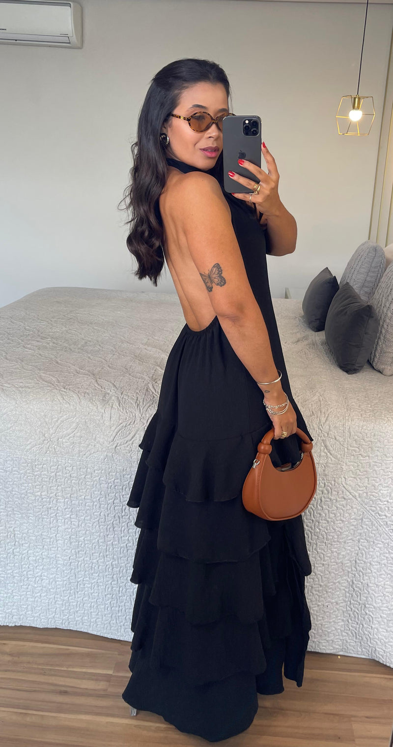 Vestido Bella - Duna com Babados