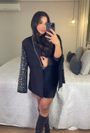 Blazer Luxo – Alfaiataria Premium e Manga Bordada