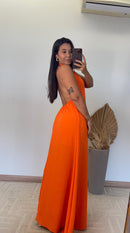 Vestido Lara – Vestido Longo Duna Decote Costas