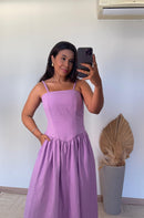 Vestido Larissa -Marrant Bolsos Laterais