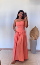 Vestido Larissa -Marrant Bolsos Laterais