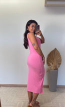 Vestido Lurian Regata -Canelado com  Fenda