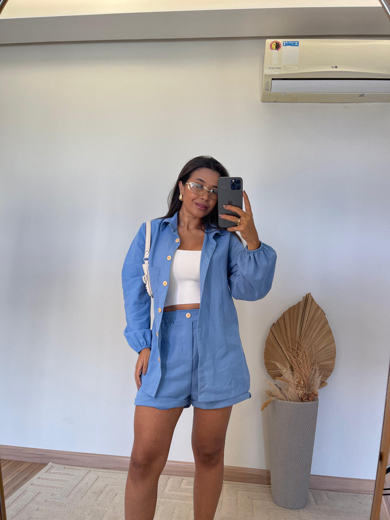 Conjunto Zaya - Linho Camisa e Short