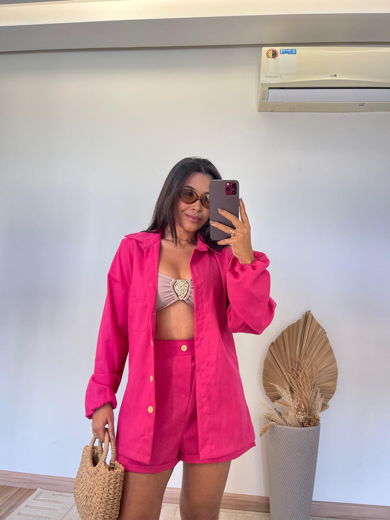 Conjunto Zaya - Linho Camisa e Short