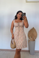 Vestido Lud Curto -Viscolinho Lastex nas Costas