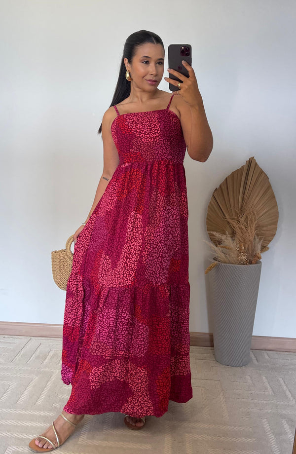 Vestido Suellen -Viscolinho Longuete