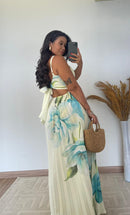 Vestido Thay Estampado - Crepinho Saia Plissada