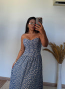 Vestido Samira -Crepinho Tomara que Caia