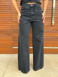 Calça Wid Leg Jeans Strass