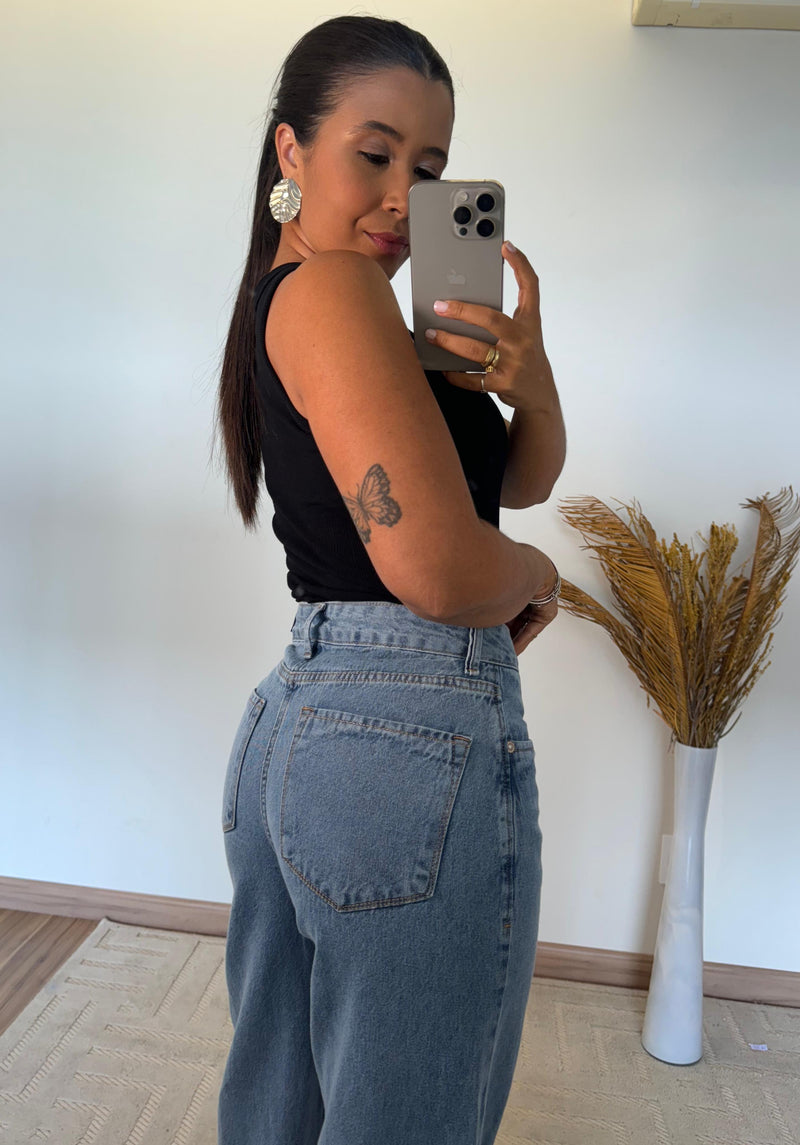 Calça Lia Wide Leg – Jeans Azul Claro