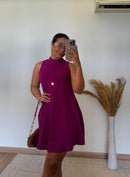 Vestido Lizzie – Malha Premium com Gola Alta