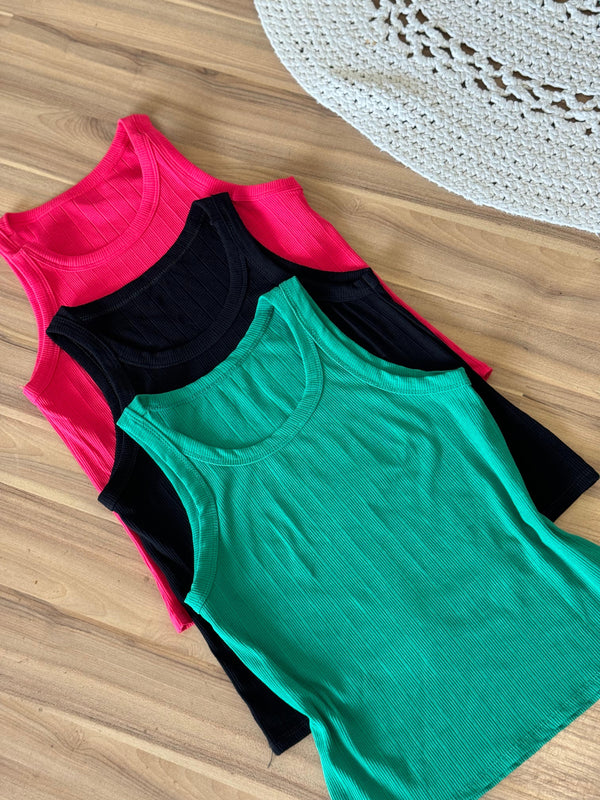 Combo Regatas Mailí – Kit com 3 Cores Clássicas