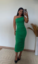 Vestido Suzana - Ombro Só com Detalhe