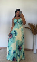 Vestido Amelie Plissado - Detalhe com Argola