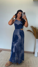 Vestido Liz - Ombro Só com Saia Plissada