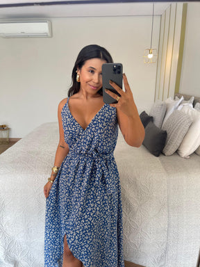 Vestido Lorena - Viscolinho Longo Decote