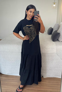Vestido Boho - Malha Meia Manga