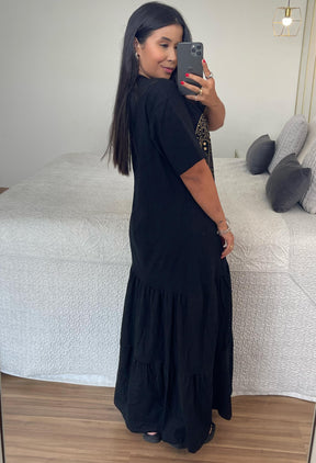 Vestido Boho - Malha Meia Manga