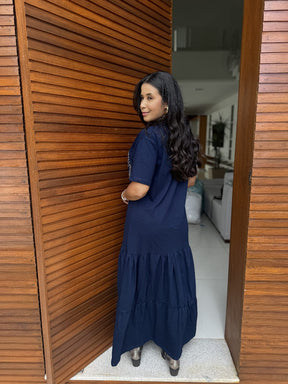 Vestido Boho - Malha Meia Manga
