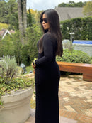 Vestido Lurian – Midi Canelado com Fenda