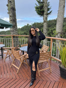 Vestido Lurian – Midi Canelado com Fenda