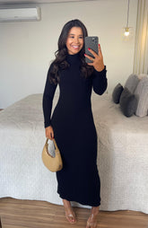 Vestido Sasha - Canelado com Decote nas Costas