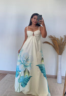 Vestido Amelie-  Crepinho Seda Detalhe com Argola