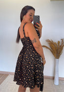 Vestido Lud Curto -Viscolinho Lastex nas Costas