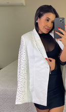 Blazer Luxo – Alfaiataria Premium e Manga Bordada