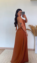 Vestido Lara – Vestido Longo Duna Decote Costas